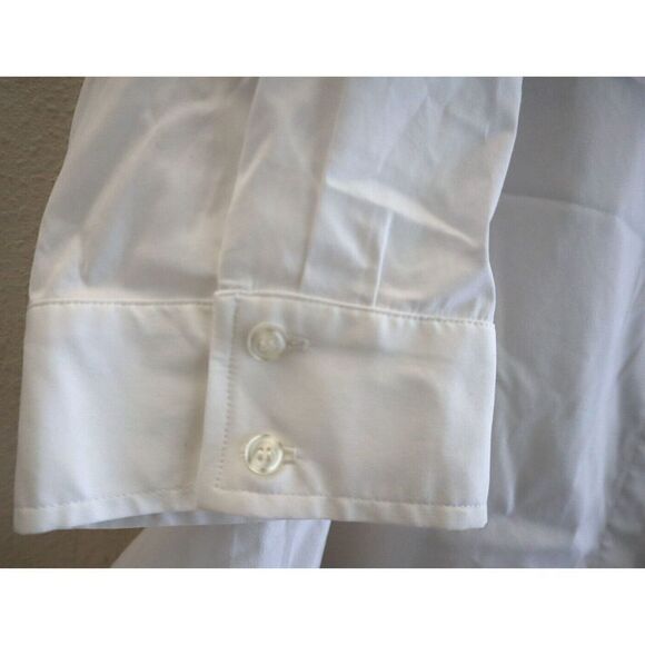 Finley 312897 Women Sz 2XL White Silky Poplin L/S Roll Tab Button-Up Shirt - Picture 5 of 10